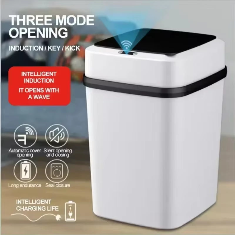 Smart Trashbin 13L Recycling Trash Can Automatic Sensor Dustbin Electric Waste Bin Waterproof Wastebasket for Kitchen Bathroom