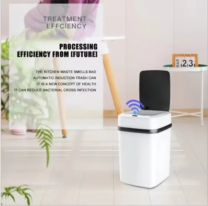 Smart Trashbin 13L Recycling Trash Can Automatic Sensor Dustbin Electric Waste Bin Waterproof Wastebasket for Kitchen Bathroom