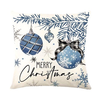 45Cm Christmas Cushion Cover Pillowcase 2024 Christmas Decorations for Home Ornament Xmas New Year Christmas Decor 2023 Noel