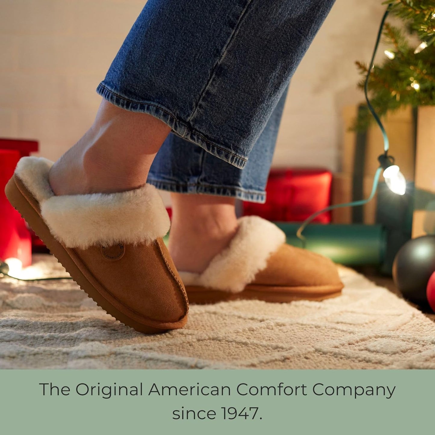 Women'S Fireside Sydney Shearling Fur Indoor/Outdoor Scuff Slipper with Wide Widths