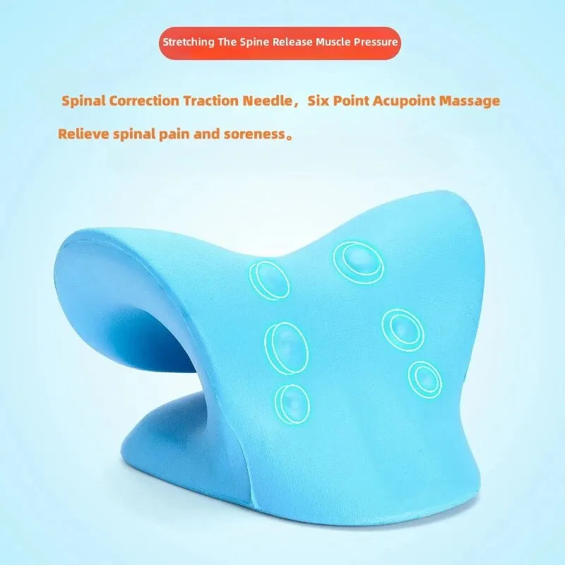 Neck and Shoulder Relaxer Cervical Traction Device for Relief and Cervical Spine Alignment Chiropractic Pillow Neck Stretcher