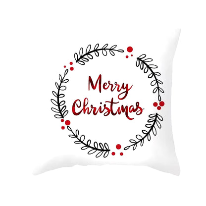 45Cm Christmas Cushion Cover Pillowcase 2024 Christmas Decorations for Home Ornament Xmas New Year Christmas Decor 2023 Noel