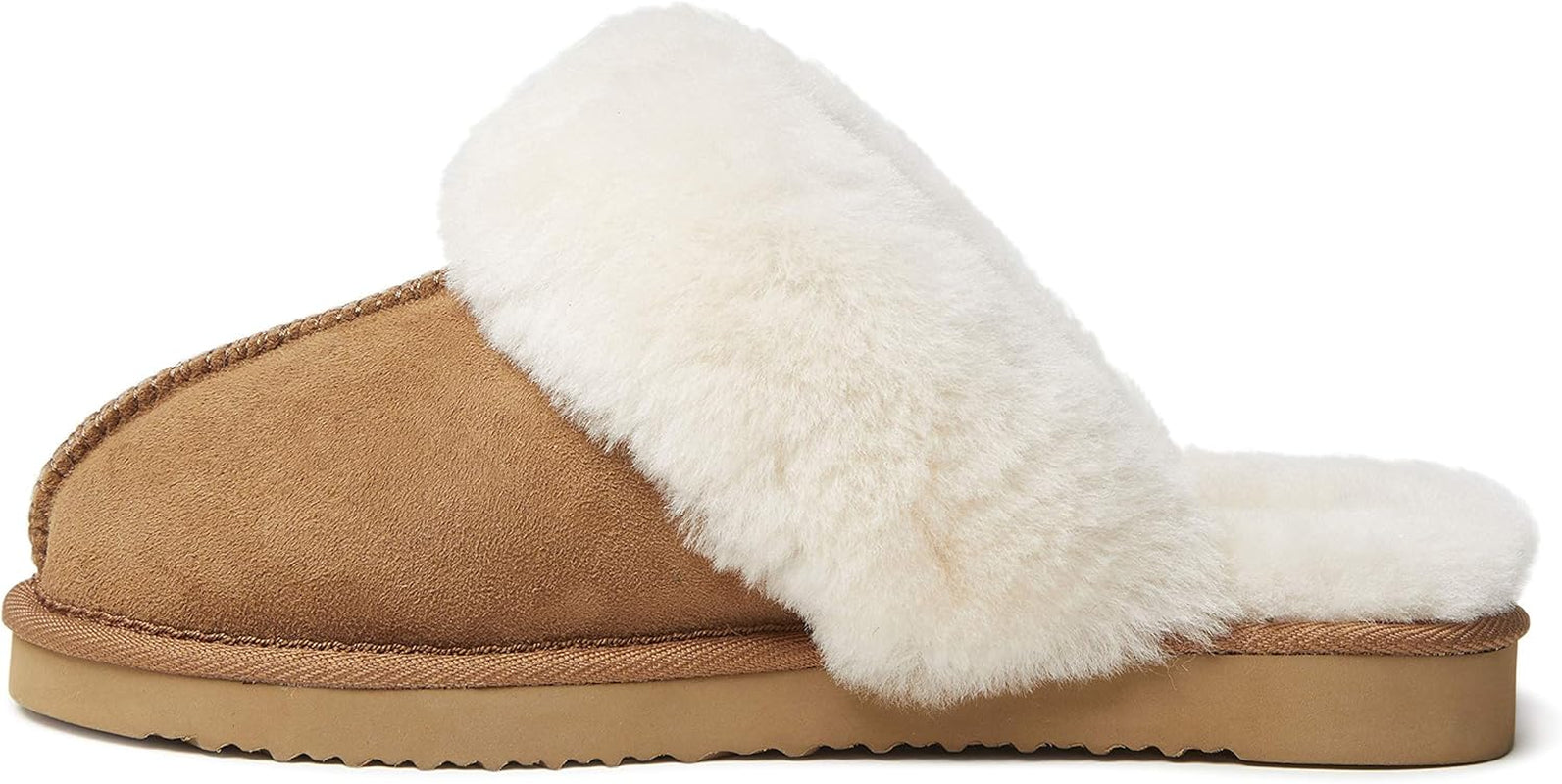 Women'S Fireside Sydney Shearling Fur Indoor/Outdoor Scuff Slipper with Wide Widths