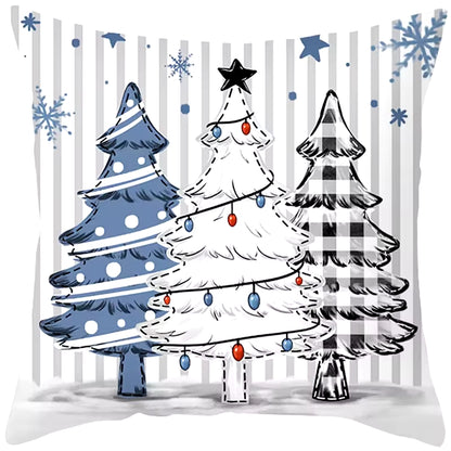 45Cm Christmas Cushion Cover Pillowcase 2024 Christmas Decorations for Home Ornament Xmas New Year Christmas Decor 2023 Noel