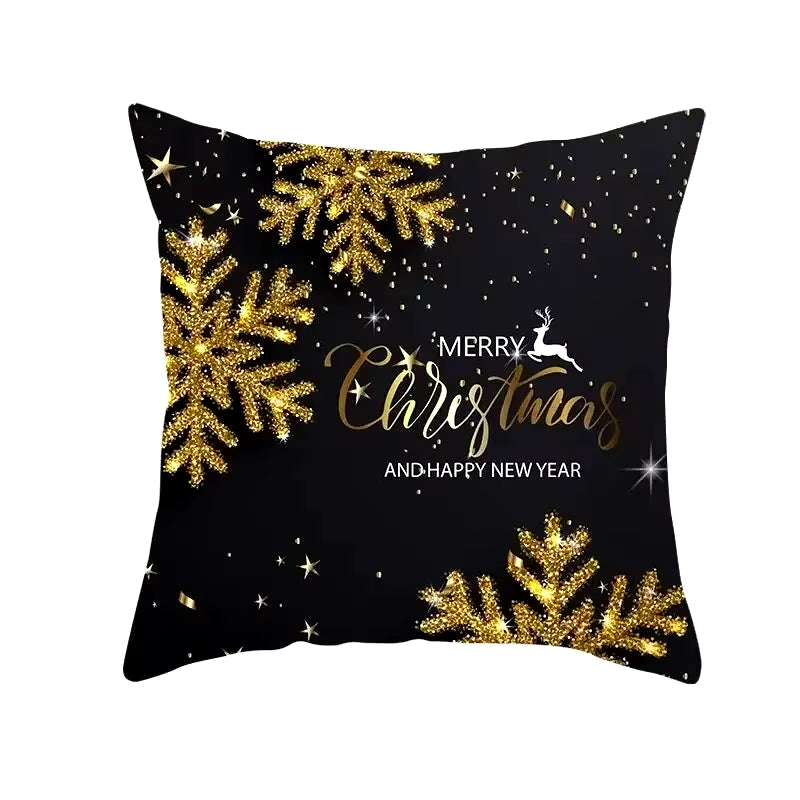 45Cm Christmas Cushion Cover Pillowcase 2024 Christmas Decorations for Home Ornament Xmas New Year Christmas Decor 2023 Noel