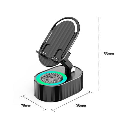 Cell Phone Stand with Wireless Bluetooth Speaker,Induction Speaker HD Surround Sound for Home and Outdoor,Compatible with Iphone/Ipad/Samsung Galaxy