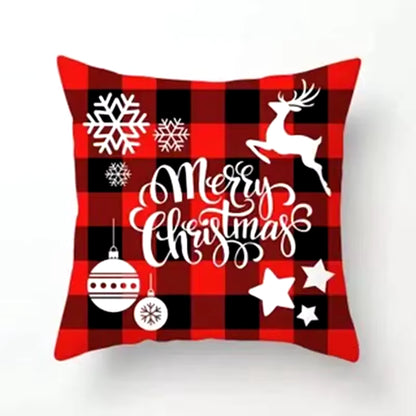 45Cm Christmas Cushion Cover Pillowcase 2024 Christmas Decorations for Home Ornament Xmas New Year Christmas Decor 2023 Noel