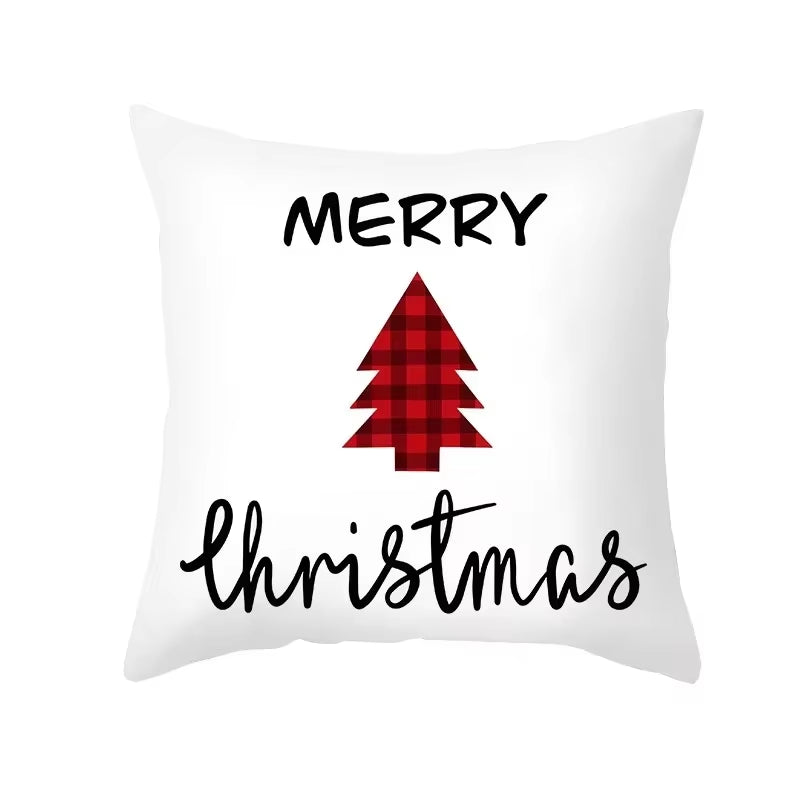 45Cm Christmas Cushion Cover Pillowcase 2024 Christmas Decorations for Home Ornament Xmas New Year Christmas Decor 2023 Noel