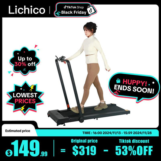 LICHICO/YRUN under Desk Treadmill 2-In-1 Portable Folding Treadmill with Stand,Remote Control for Remote Adjustment,Wheels for Easy Mobility,Suitable for Home and Office Use